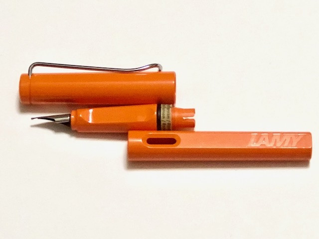 ◎LAMY ラミー サファリ 万年筆 オレンジ系 M（中字） ◎美品◎_画像6