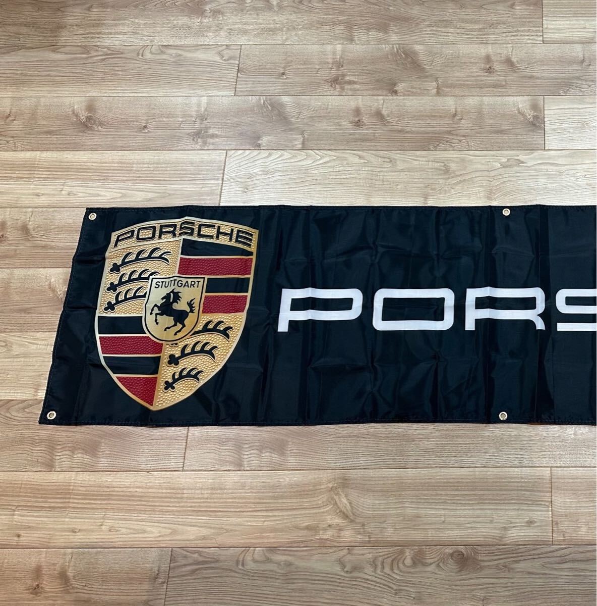 約60x240cm ポルシェ 特大フラッグ バナー タペストリー 旗 ガレージ装飾 PORSCHE 世田谷 ドイツ フェラーリ ロゴ 911 お部屋の装飾_画像3