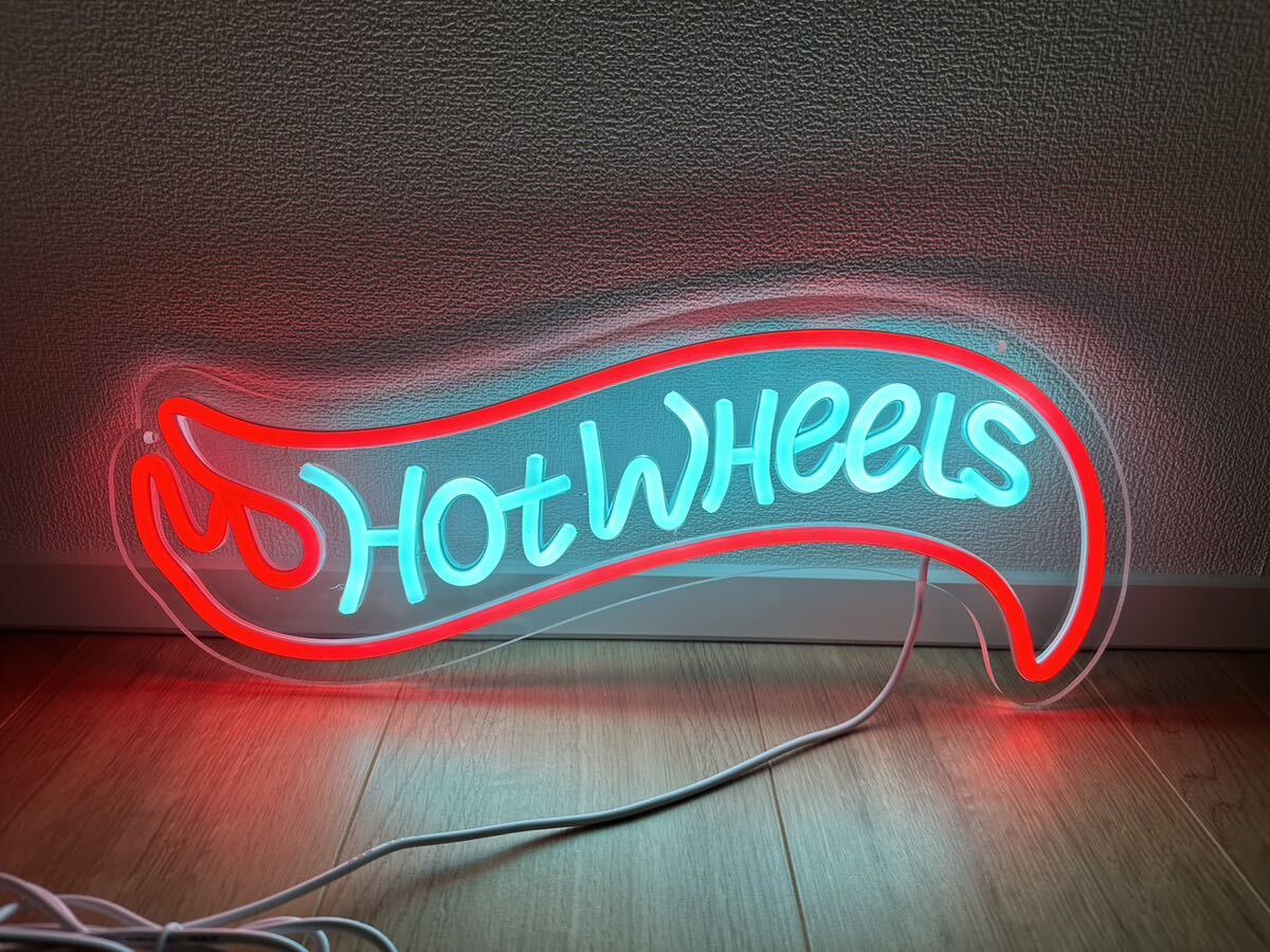 ホットウィール ネオンサイン LED ディスプレイ インテリア ガレージ 看板 ネオンライト 雑貨 HOT wheels ミニカー おしゃれ EL