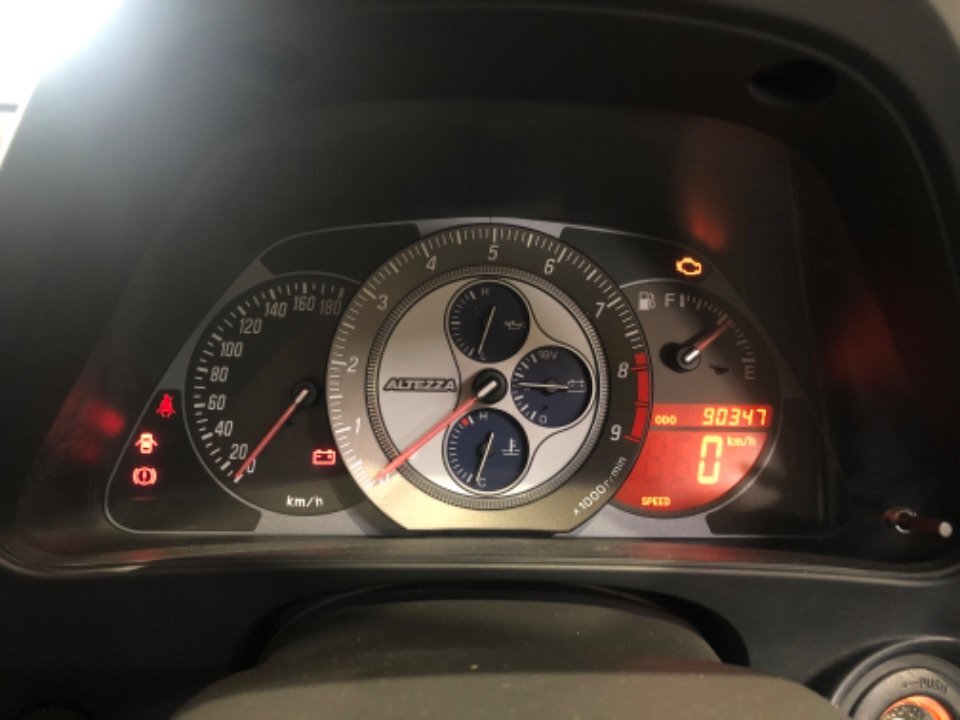  Toyota Altezza SXE10 speed meter 83800-53490 mileage 90,347km(A5-201 115684)