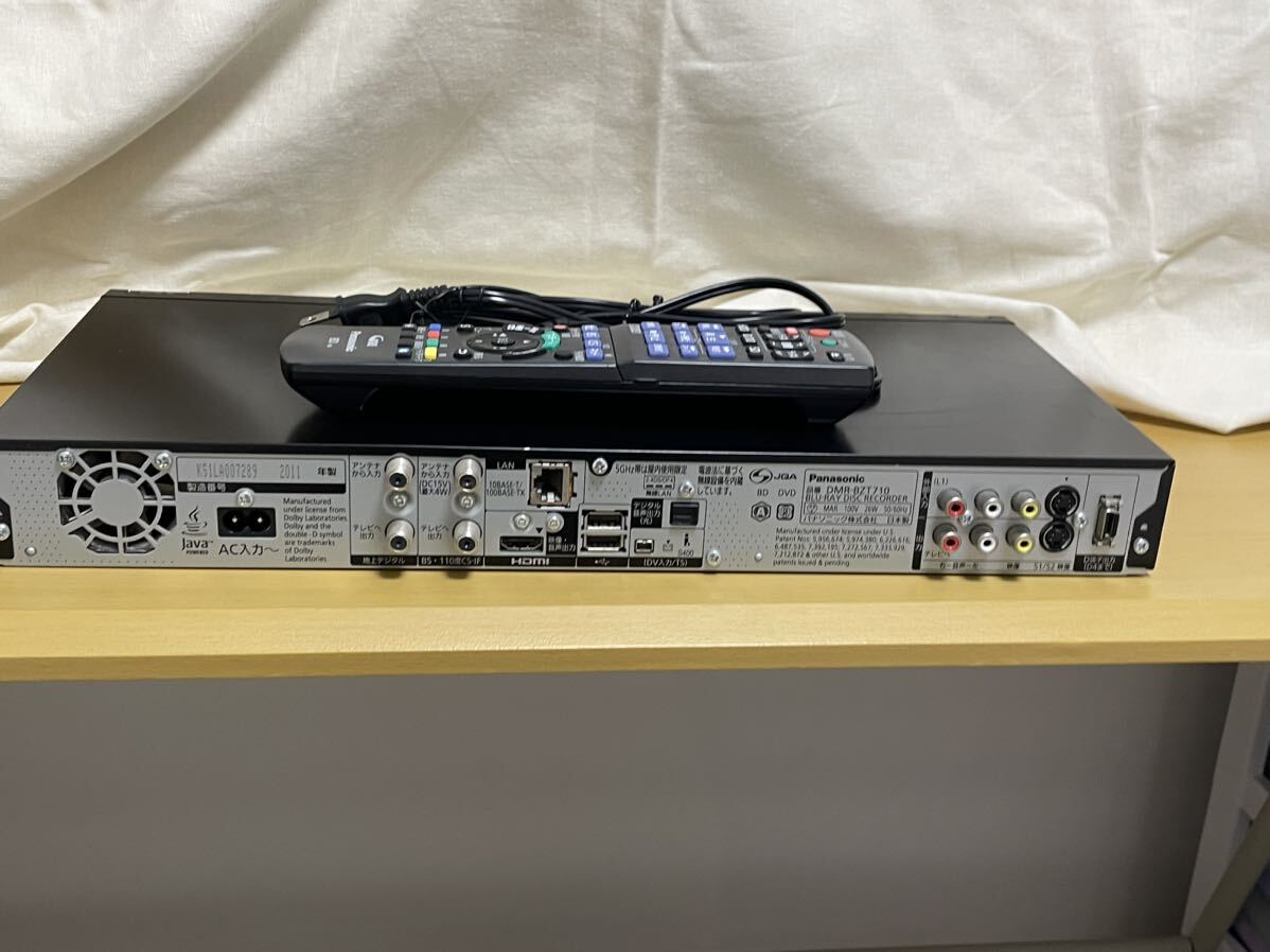 【中古難あり】Panasonic ブルーレイレコーダー DIGA DMR-BZT710 _画像4