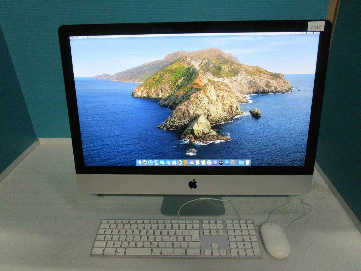 【1円スタート！】apple iMac Late2013 Model:A1419 27インチ Quad-Core i5 3.4GHz メモリ8GB/HDD1TB/Catalina 10.15.7 管理番号I-317_画像1