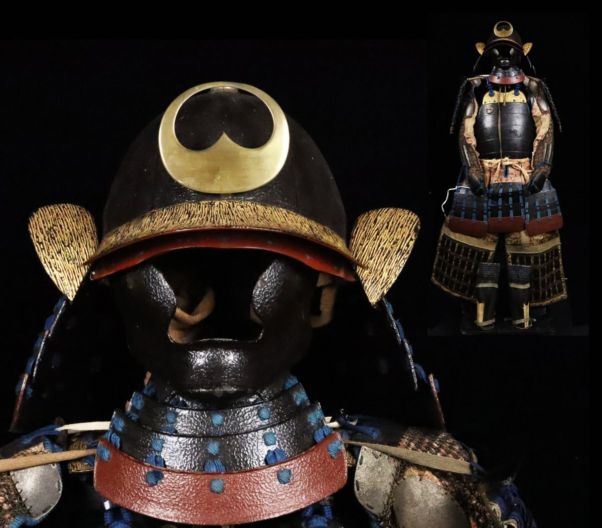  Edo period book@... armor life-size total iron ground .. elmet of armor complete set armor armour . armor armour old house warehouse exhibition [6529www]