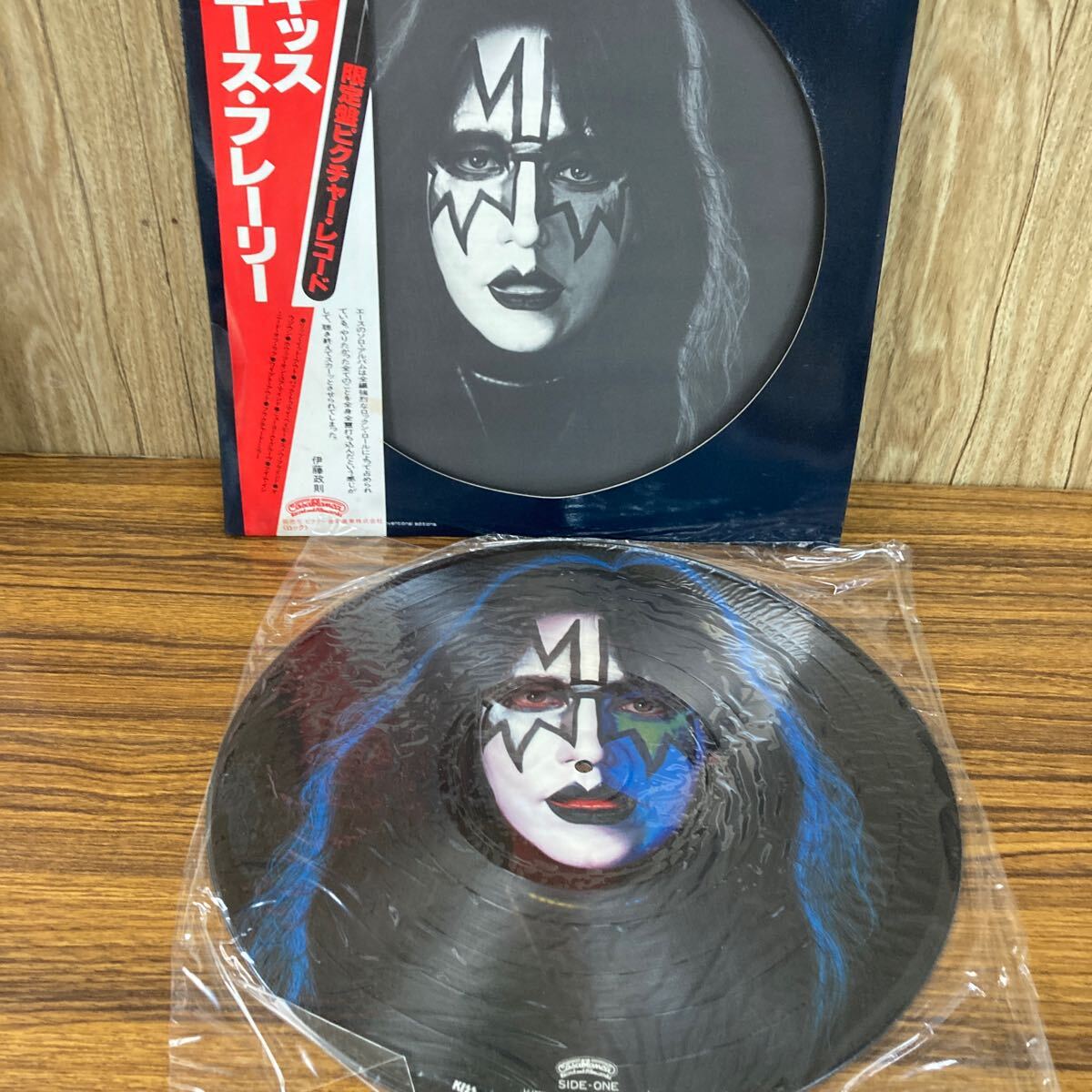 ◇希少◇LP KISS ACE FREHLEY エースフレーリー 限定盤 ピクチャーレコード 帯 解説付き キッス 伊藤政則 レア VIPD-3 洋楽ロックの画像3