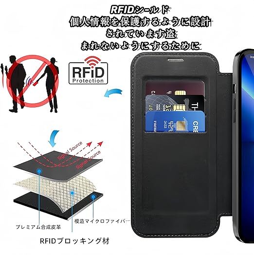 [Beyond The Future]iPhone 15Pro 用 ケース 手帳型 用 カバー 高級8P PUレザー ス マホケース スタンド機能 優しくて_画像5