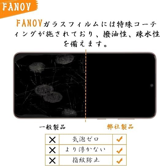 AQUOS R8 Pro ガラスフィルム アクオス R8 プロ SH-51D 対応 保護 フィルム 旭硝子製 強化ガラス 硬度9H 気泡ゼロ 貼り付け簡単 _画像3