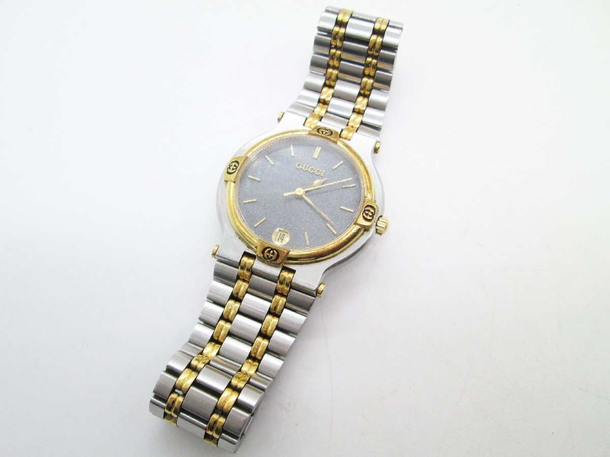 #GUCCI Gucci 9000M Date кварц наручные часы нержавеющая сталь #/A
