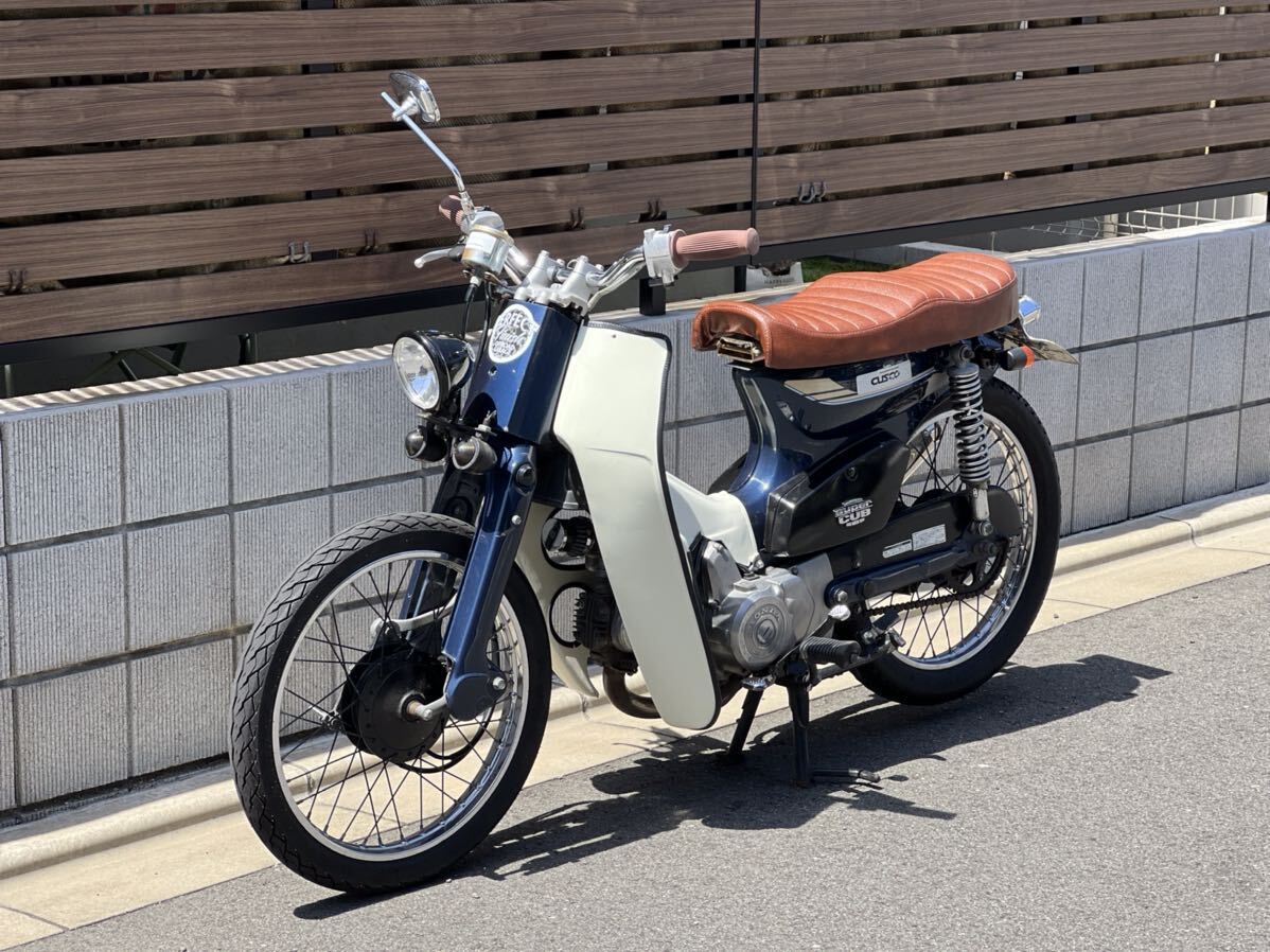 スーパーカブ カスタム車両 実動 絶好調 C50-06513xx 自賠責令和8年3月まで SUPER CUB セル・キックok バッテリー、シート新品_画像2