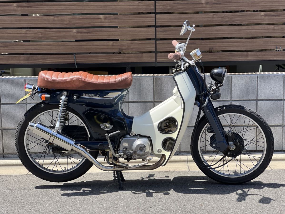 スーパーカブ カスタム車両 実動 絶好調 C50-06513xx 自賠責令和8年3月まで SUPER CUB セル・キックok バッテリー、シート新品_画像3