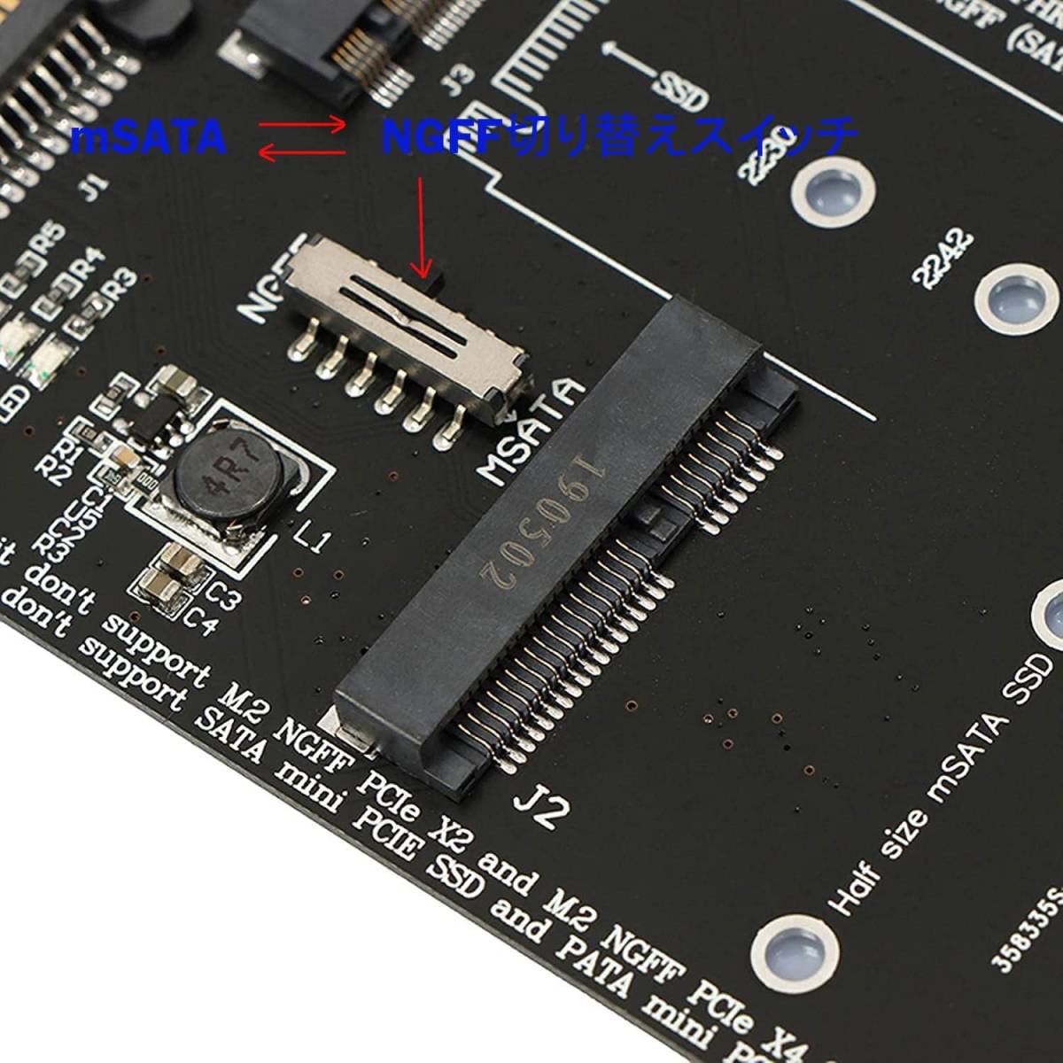 SATA M.2 NGFF SSD & mSATA SSD - 2.5 -inch SATA 3.0 conversion adaptor 2 in 1 Combo M.2 NGFF & mSATA SSD to SATA 3.0