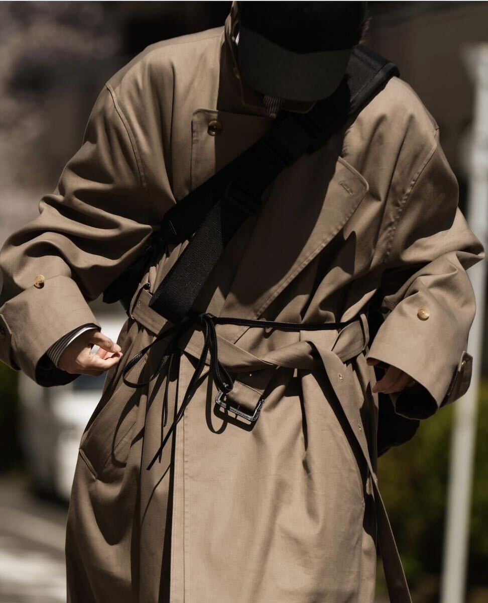 クリーニング済み　stein 22ss OVERSIZED DOUBLE LAPELED TILOCKEN COAT　D.Beige オーバー　タイロッケン　コート　ダークベージュ　s_画像8