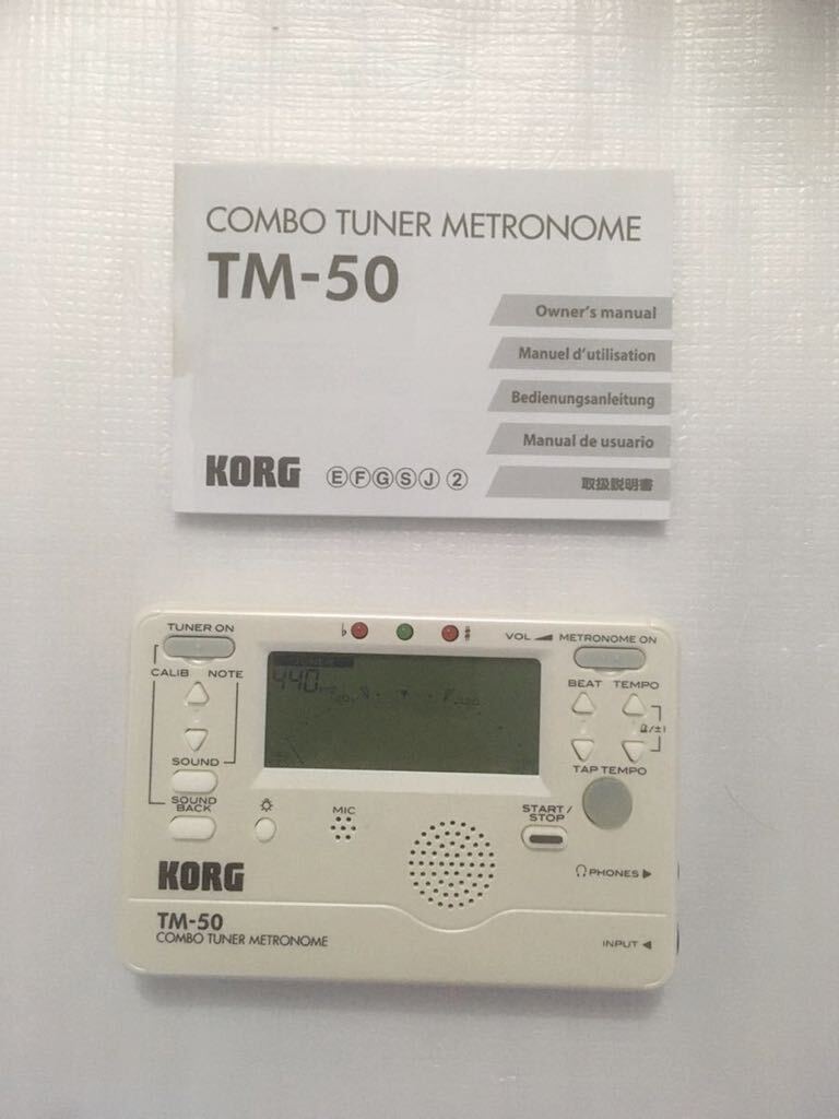 KORG チューナー/メトロノーム TM-50★取扱説明書付_画像1