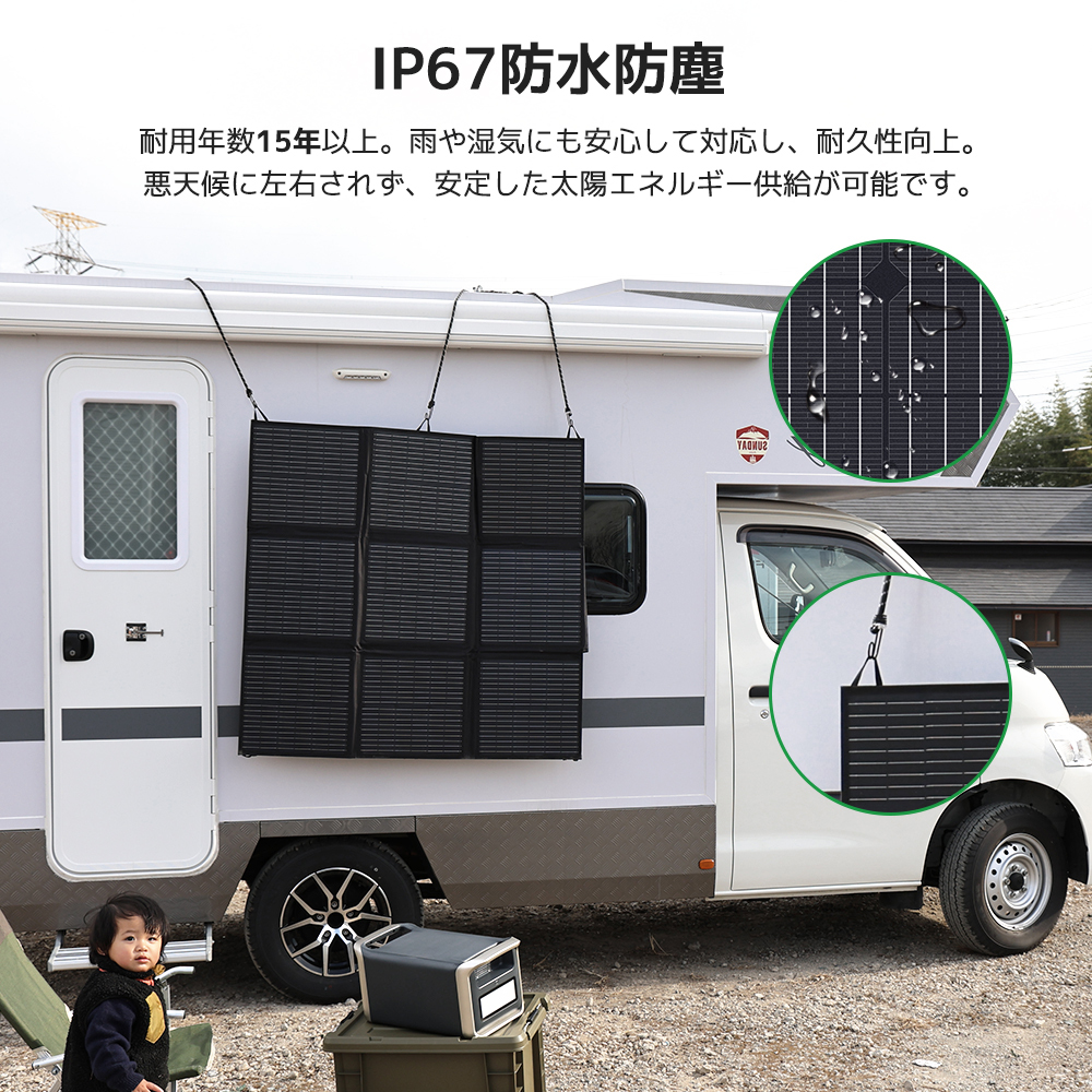  new goods solar panel 200W folding type solar charger conversion efficiency 22% average row connection possibility sun light panel camp disaster prevention for emergency power supply LVYUAN