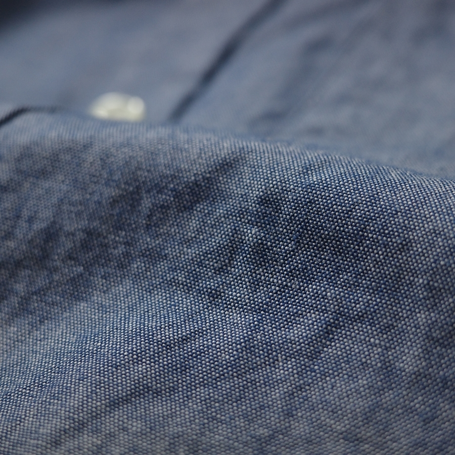 USA製 SERO SHIRTMAKERS セロ 半袖 シャンブレーシャツ 14 / ボタンダウンシャツ BDシャツ_画像6