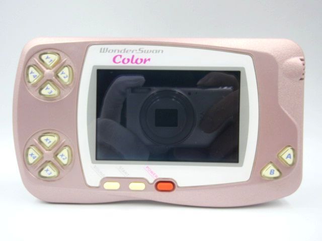 #[ electrification * simple operation verification settled ] BANDAI Bandai WonderSwan color pearl pink WSC-001 game machine body box attaching antique 