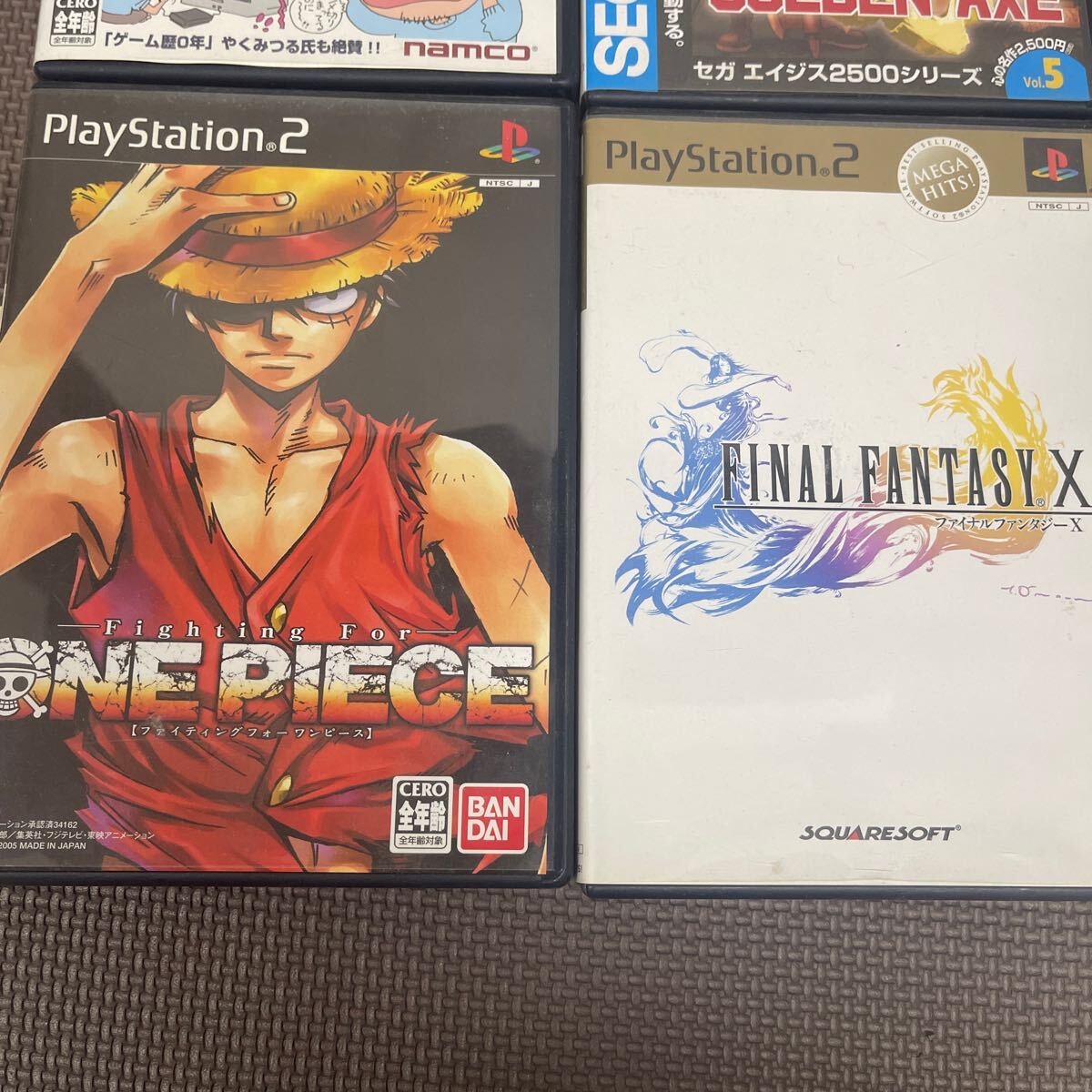 ● PlayStation2 プレイステーション2 4枚セット ONE PIECE ファイナルファンタジー ゴールデンアックス もじぴったん ソフト 中古品 ●_画像2