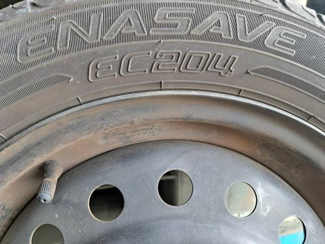 【宮城 塩釜発】中古 サマータイヤ・純正ホイールセット 4本 155/65R14 ダンロップ ENASAVE EC204 2021年製 ※個人宛発送不可_画像4