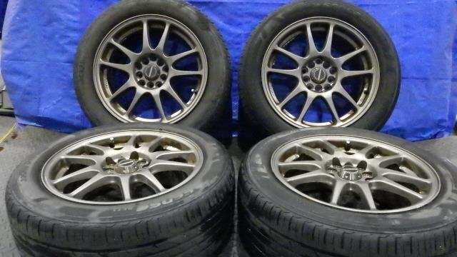 【宮城 塩釜発】中古 サマータイヤ・社外ホイールセット 4本 205/55R16 KUMHO SENSE11 2019年製 6分山 SCHNEDER ※個人宛発送不可_画像1