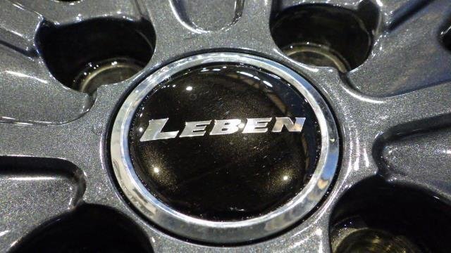 【宮城 塩釜発】中古 タイヤ・アルミホイールセット 4本 社外品 LEBEN 175/65R14 5.5J PCD100 オフセット+43 VRX3 ※個人宛発送不可_画像8