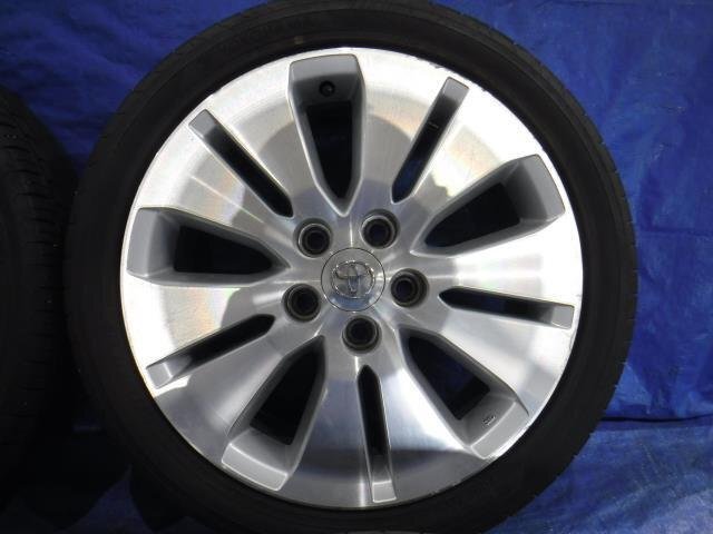 【宮城 塩釜発】中古 タイヤ・アルミホイールセット 4本 トヨタ純正品 215/45R17 7J PCD114.3 オフセット+45 5穴 ※個人宛発送不可_画像4