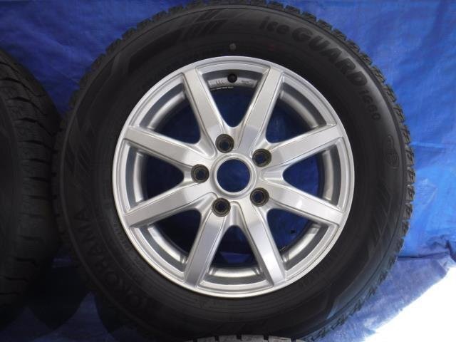 【宮城 塩釜発】中古 タイヤ・アルミホイールセット 4本 社外品 205/65R15 6J PCD114.3 オフセット+53 ice GUARD iG60 ※個人宛発送不可_画像3