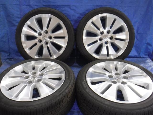 【宮城 塩釜発】中古 タイヤ・アルミホイールセット 4本 トヨタ純正品 215/45R17 7J PCD114.3 オフセット+45 5穴 ※個人宛発送不可_画像1