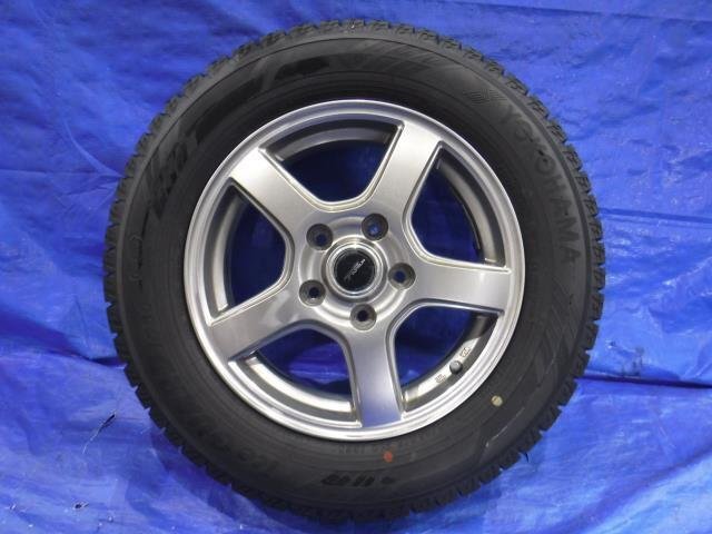 【宮城 塩釜発】中古 タイヤ・アルミホイールセット 4本 社外品 195/65R15 6J 5穴 PCD114.3 オフセット+53 ※個人宅あて発送不可_画像8