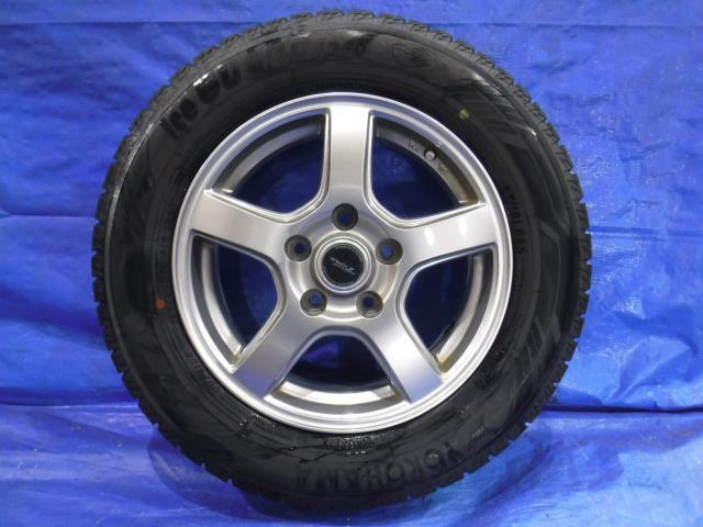 【宮城 塩釜発】中古 タイヤ・アルミホイールセット 4本 社外品 195/65R15 6J 5穴 PCD114.3 オフセット+53 ※個人宅あて発送不可_画像2