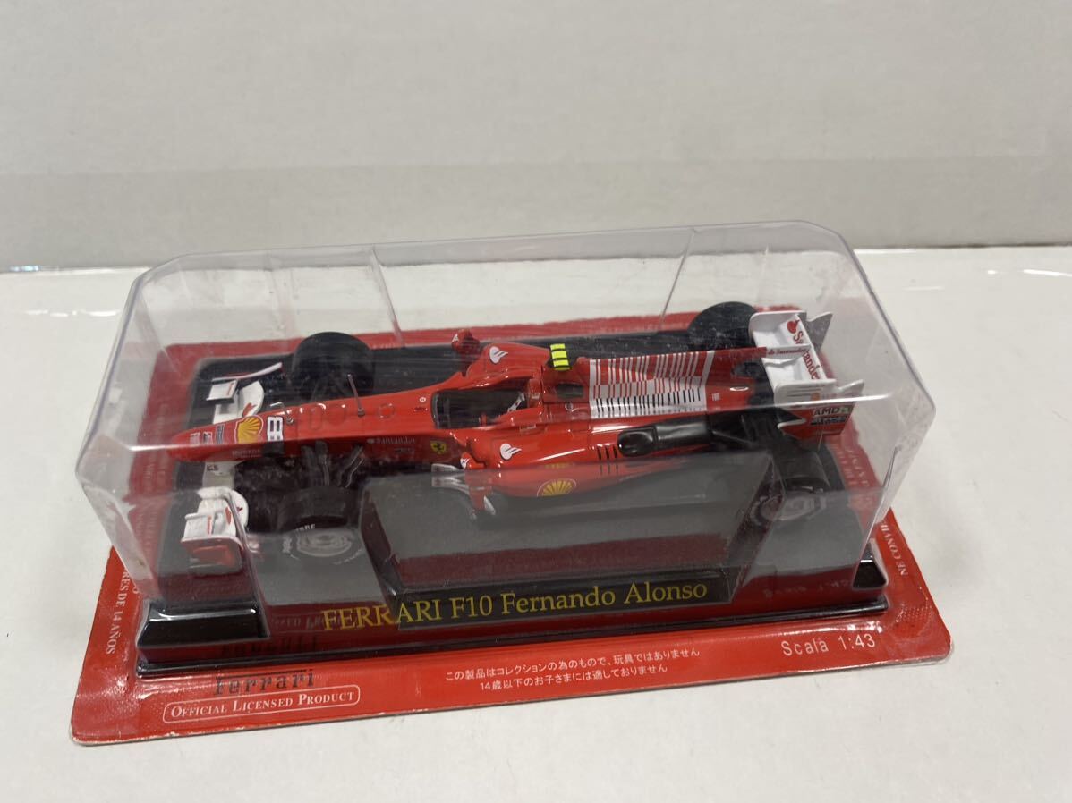 アシェット Ferrari フェラーリ 1/43 ミニカー 模型　グッズ　未開封　雑誌なし　模型のみ　FERRARI F10 Fernando Alonso_画像2
