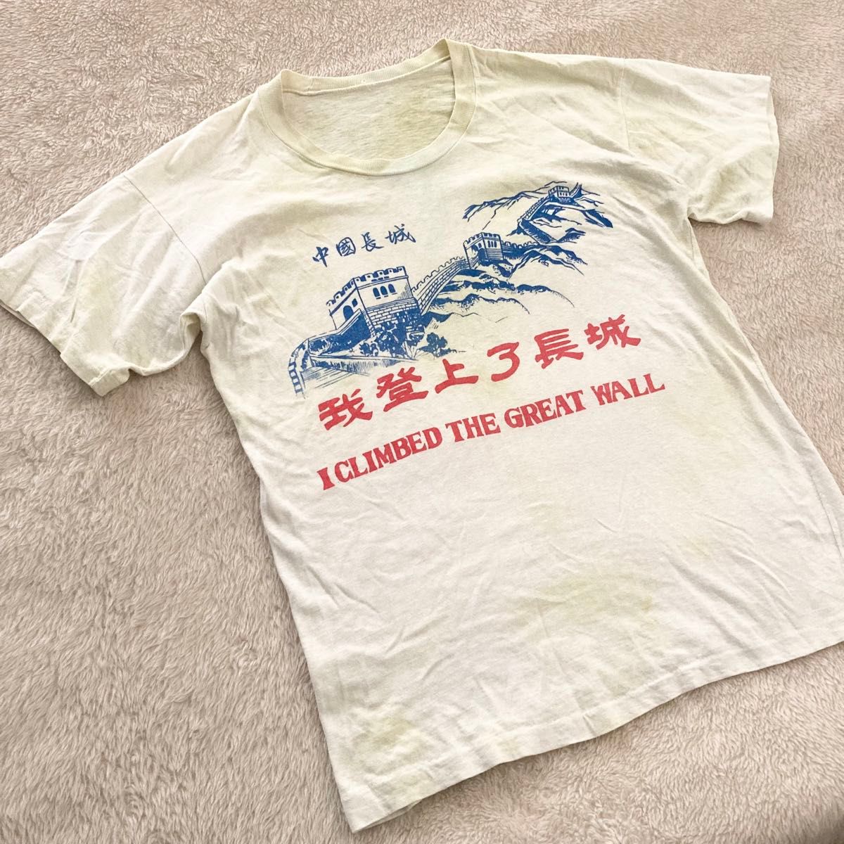 70s 80s THE GREAT CHINA WALL 中国長城 Tシャツ ビンテージ ヴィンテージ 半袖Tシャツ 希少