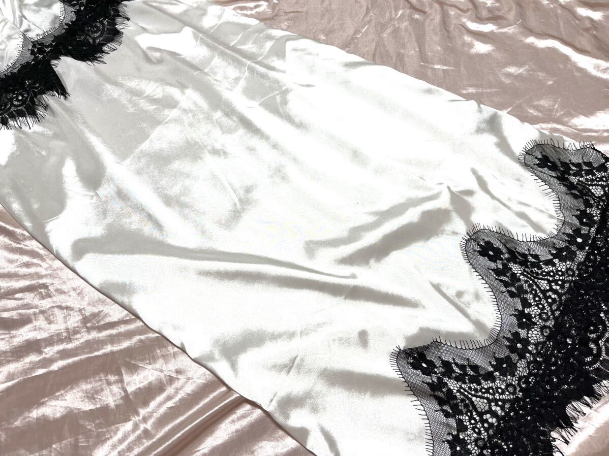 [ super lustre satin set ] super .... more than ... ribbon Thai blouse + skirt long ........ pure-white Kiyoshi . woman equipment 