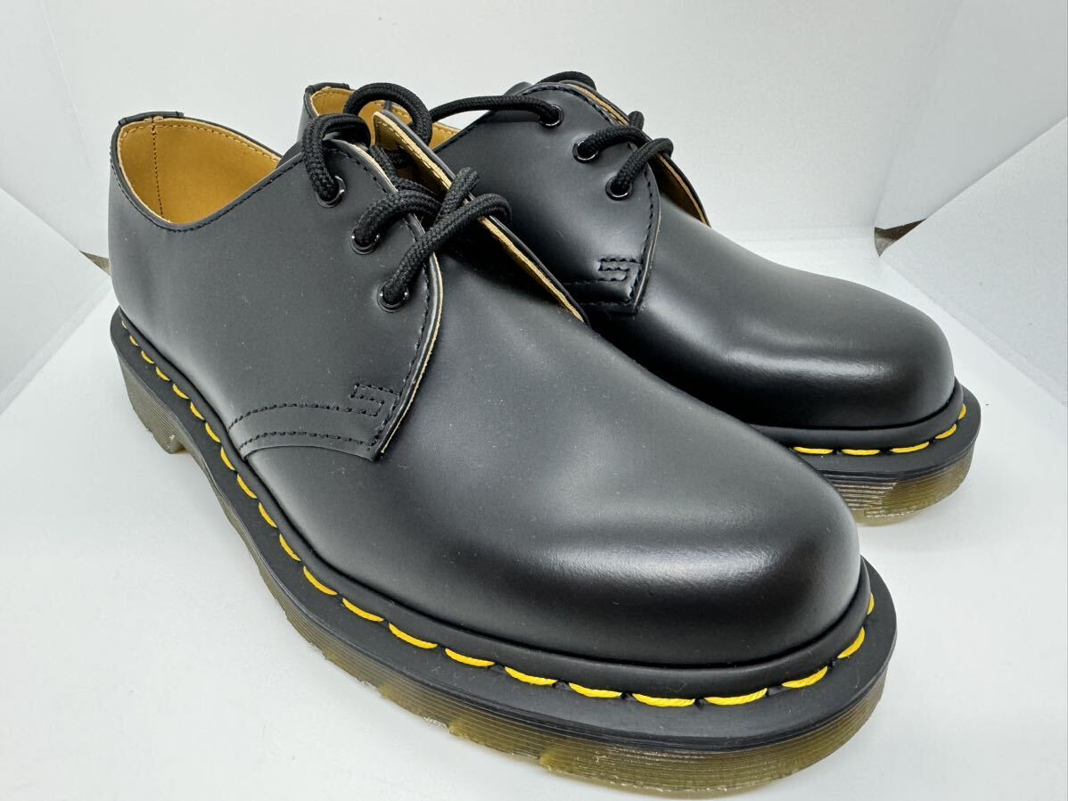 未使用品 美品 Dr.Martens ドクターマーチン 1461 BLACK SMOOTH 3EYE SHOE 3ホール レザーシューズ 10085001 UK6_画像5