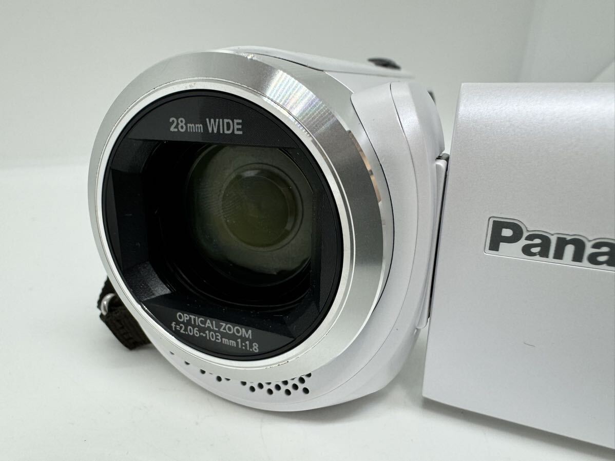 Panasonic 90xiA ZOOM ビデオカメラ HC-W585M デジタルビデオカメラ ホワイト ハンディカム 通電確認済_画像7