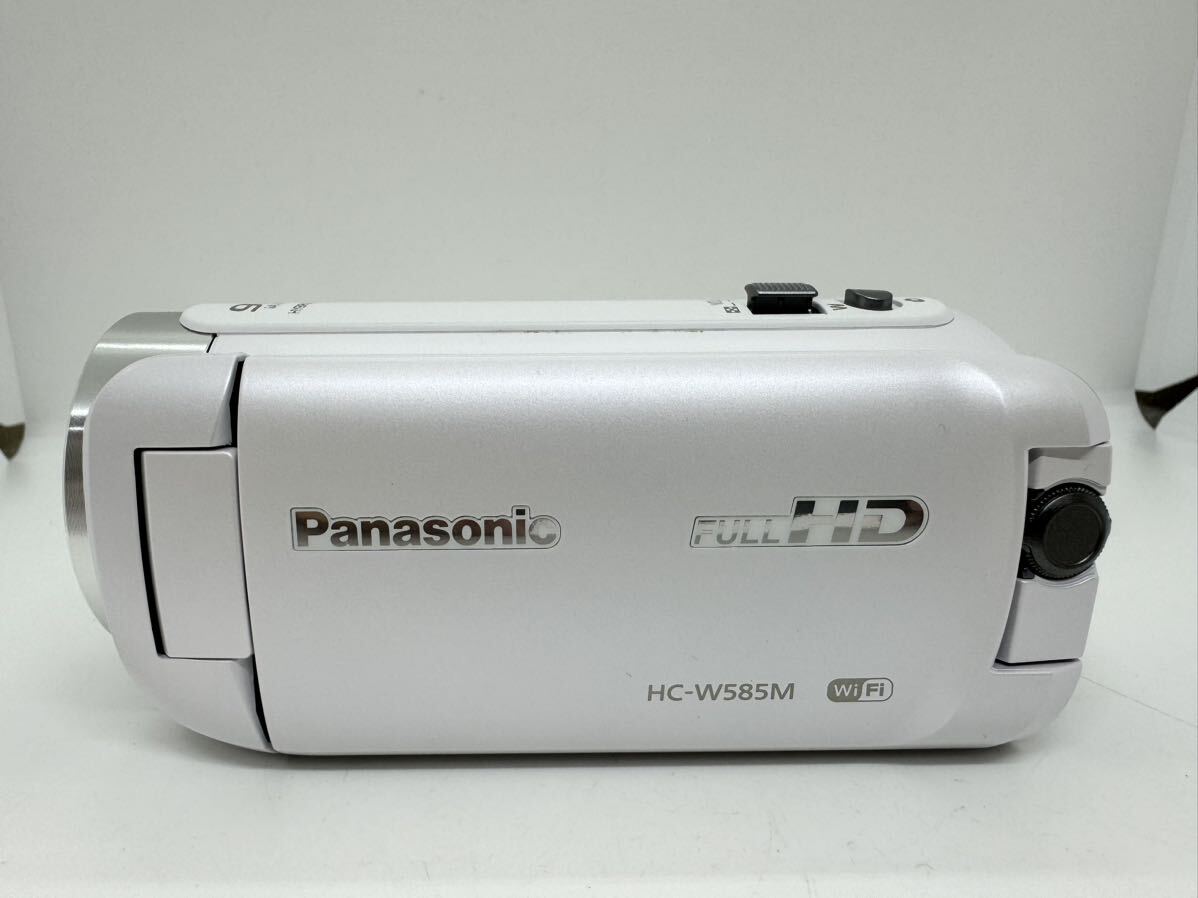 Panasonic 90xiA ZOOM ビデオカメラ HC-W585M デジタルビデオカメラ ホワイト ハンディカム 通電確認済_画像3