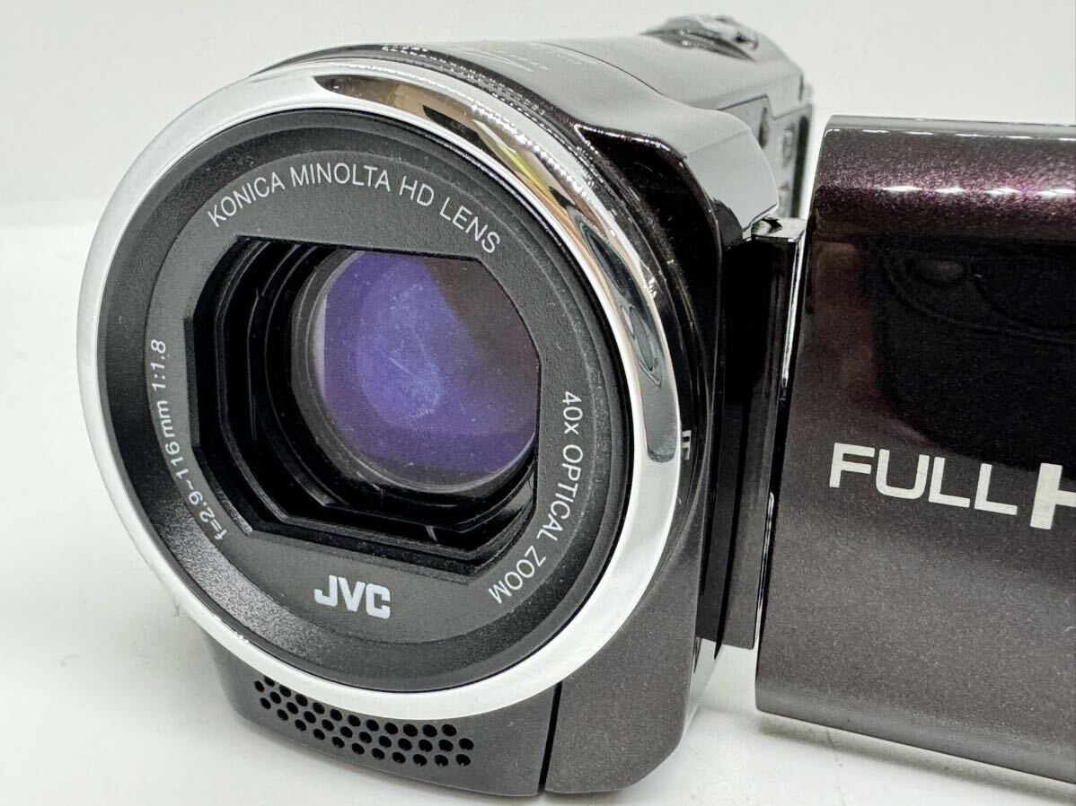 JVCケンウッド Victor Everio GZ-E50 ビクター エブリオ ブラウン FHD ビデオカメラ GZ-E50-T 通電確認済_画像7