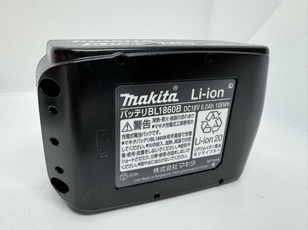 未使用品 開封品 makita マキタ純正 リチウムイオンバッテリー 6.0Ah 18V BL1860B マキタ_画像9