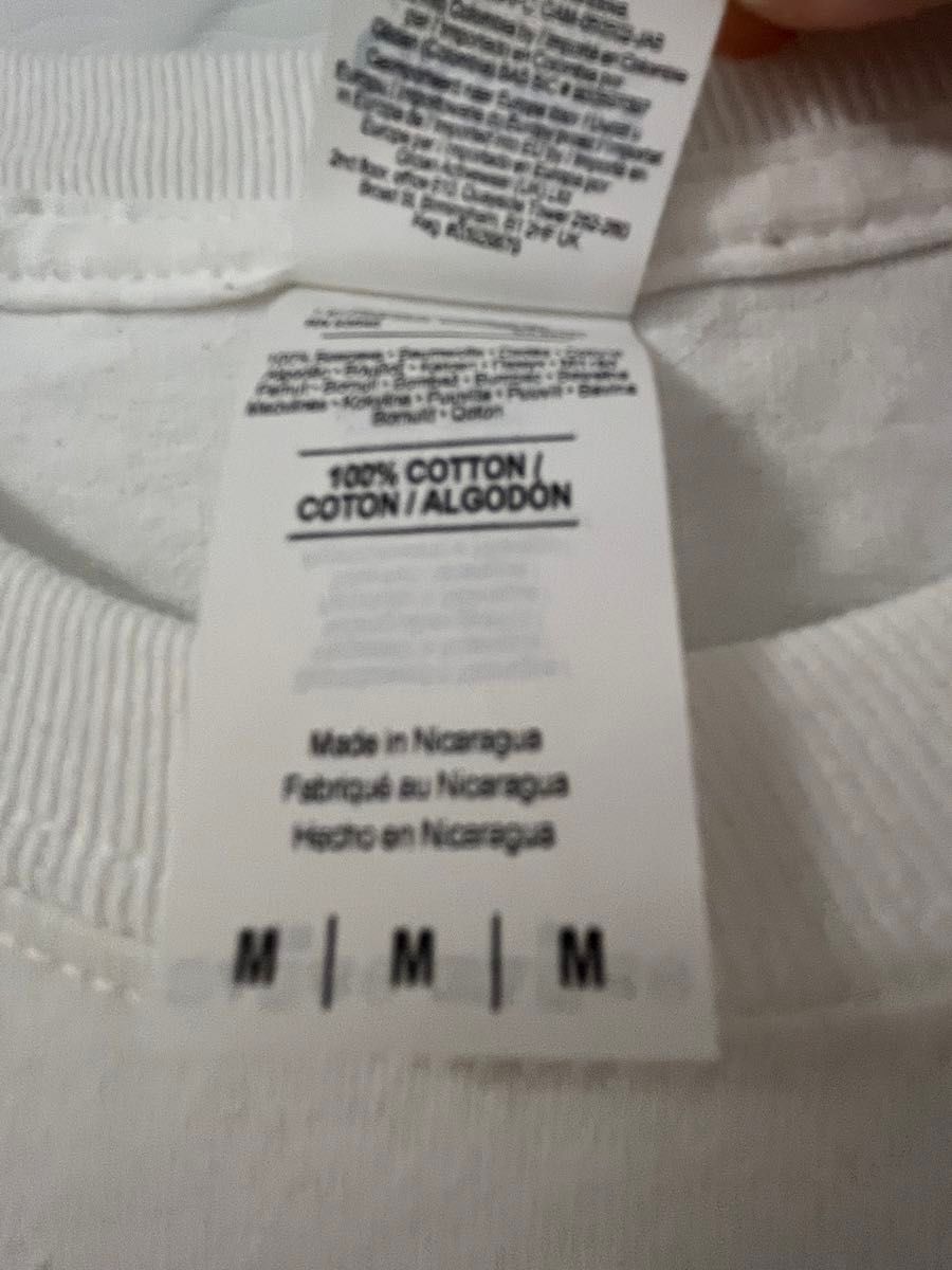 カットソー　Tシャツ　長袖　ギルダン　GILDAN プリント　個性的　ピンク　ホワイト　M 新品未使用　ロンT  綿　カジュアル　