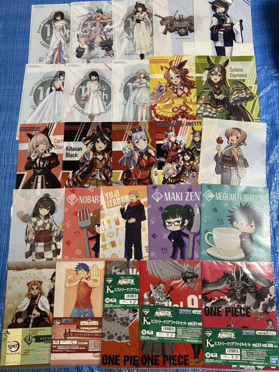  anime goods set clear file 120 sheets woman god rotation raw ... . person . etc. minute. bride Kantai collection horse ... around war One-piece set sale large amount 