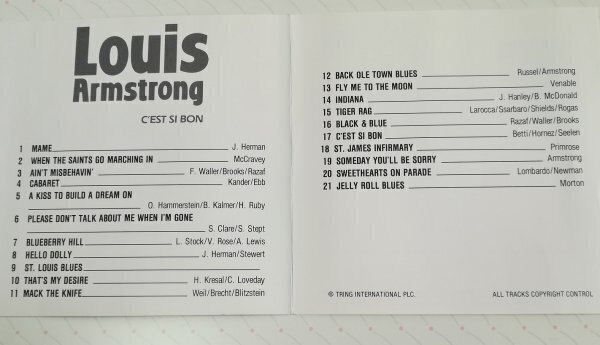 LOUIS ARMSTRONG ルイ・アームストロング - C'EST SI BON セ・シ・ボン EEC盤 CD　　4-0098_画像4