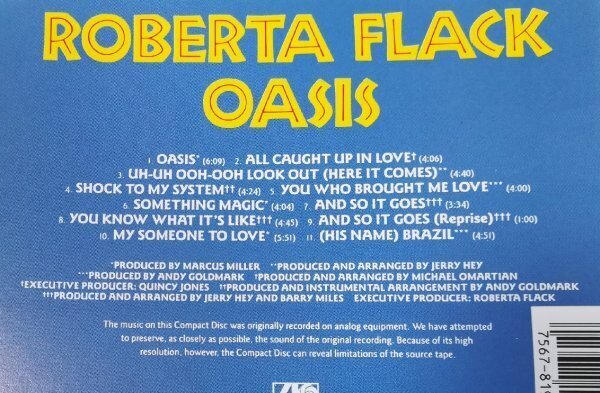ROBERTA FLACK ロバータ・フラック - OASIS オアシス EU盤 CD 88年盤　　4-0151_画像4