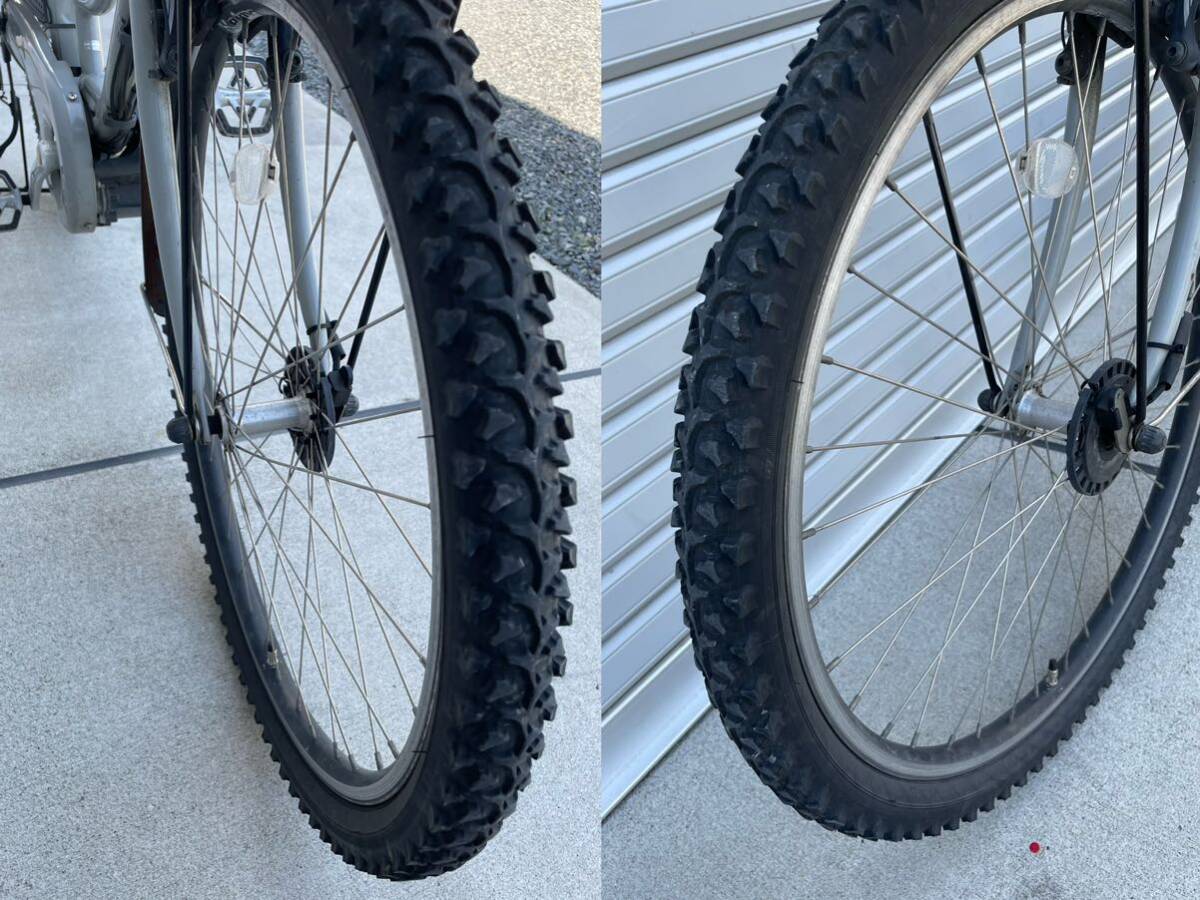 BRIDGESTONE HYDEE.B HY6L62 電動アシスト自転車　26インチ　3段変速　8.9Ah （未使用）充電器付 走行確認_画像3