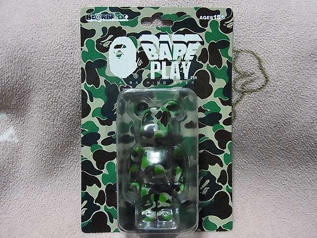 未開封品 MEDICOM TOY BAPE PLAY BE@RBRICK 100% A BATHING APE ABCカモ グリーン ベアブリック エイプ メディコムトイ