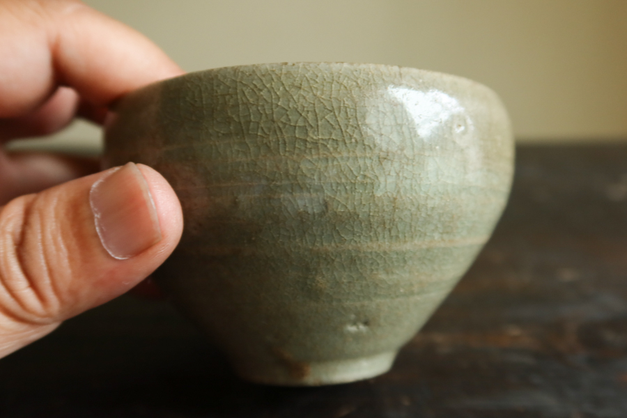  как раз хороший размер. Goryeo селадон чашечка для сакэ дерево с ящиком ширина примерно 10cm посуда для сакэ маленький одежда чашка чайная посуда утро . Joseon Dynasty 