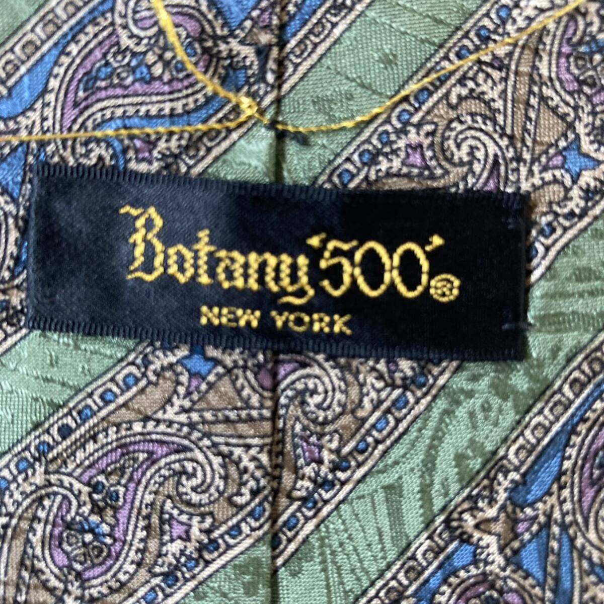 ネクタイ Botany500 ブランド品　ヴィンテージ品　　ボタニカル柄　上質シルク　上品　ビジネス　父の日　シック　即決