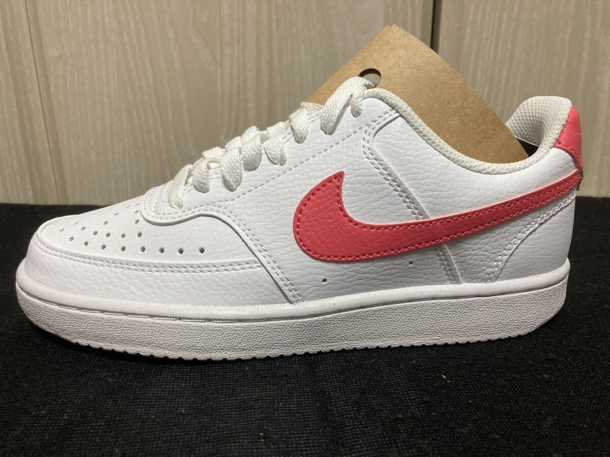 新品23cmナイキNIKEレディーススニーカーコートビジョンCOURTVISION白ホワイトピンクエアフォース1AF1好きに_画像7