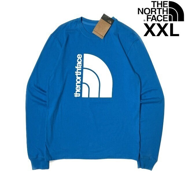 1 jpy ~! selling up![ regular new goods ]THE NORTH FACE*L/S COORDINATES TEE long sleeve T shirt long T US limitation solid Logo fine quality outdoor (XXL) blue 180902-5