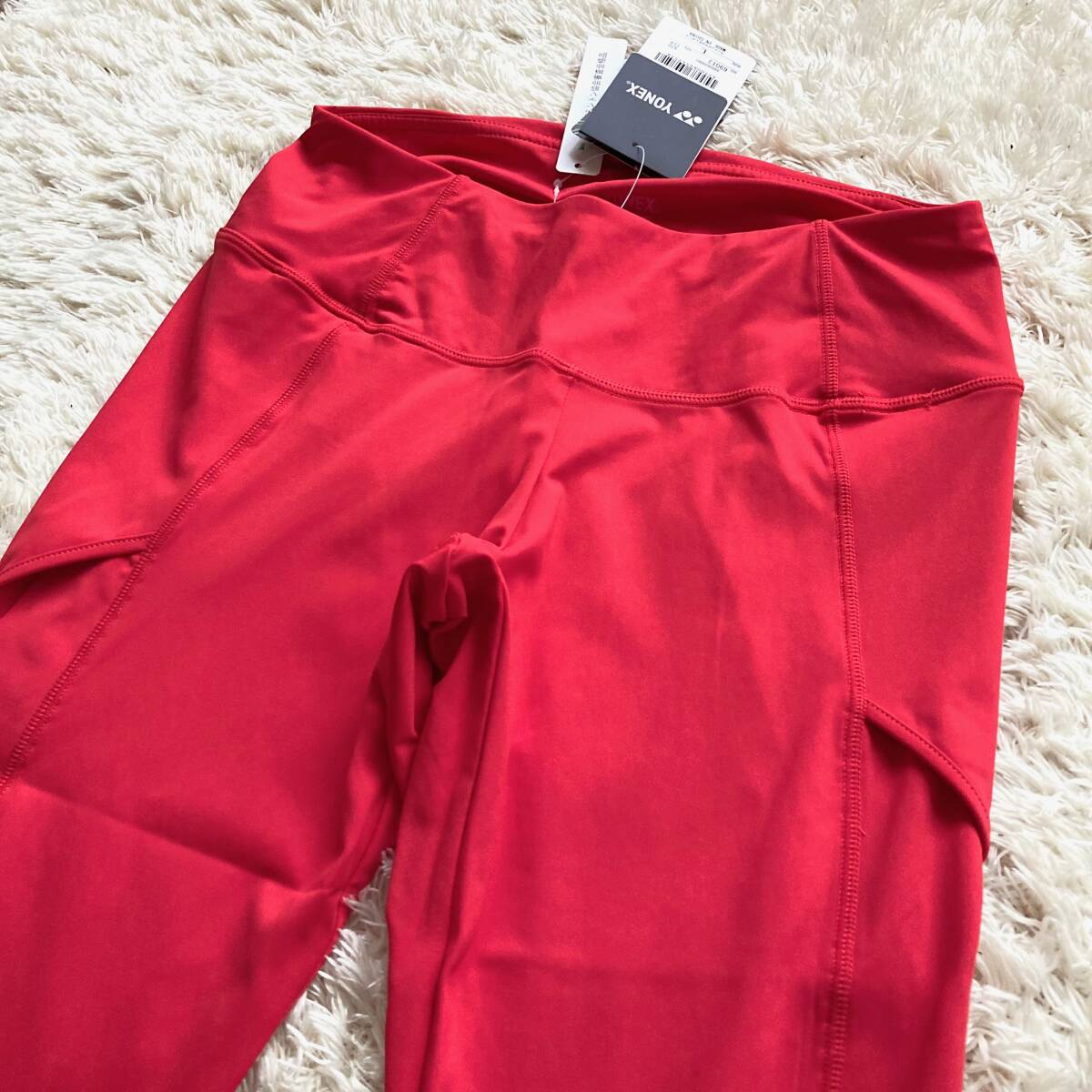  new goods unused YONEX Yonex 6 minute height leggings tights lady's L red spats red badminton tennis woman spring summer sport 