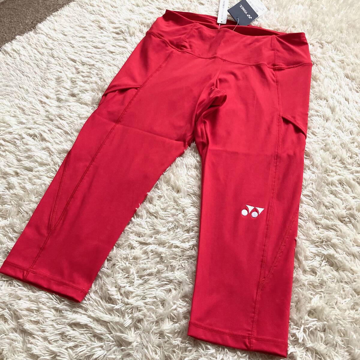  new goods unused YONEX Yonex 6 minute height leggings tights lady's L red spats red badminton tennis woman spring summer sport 