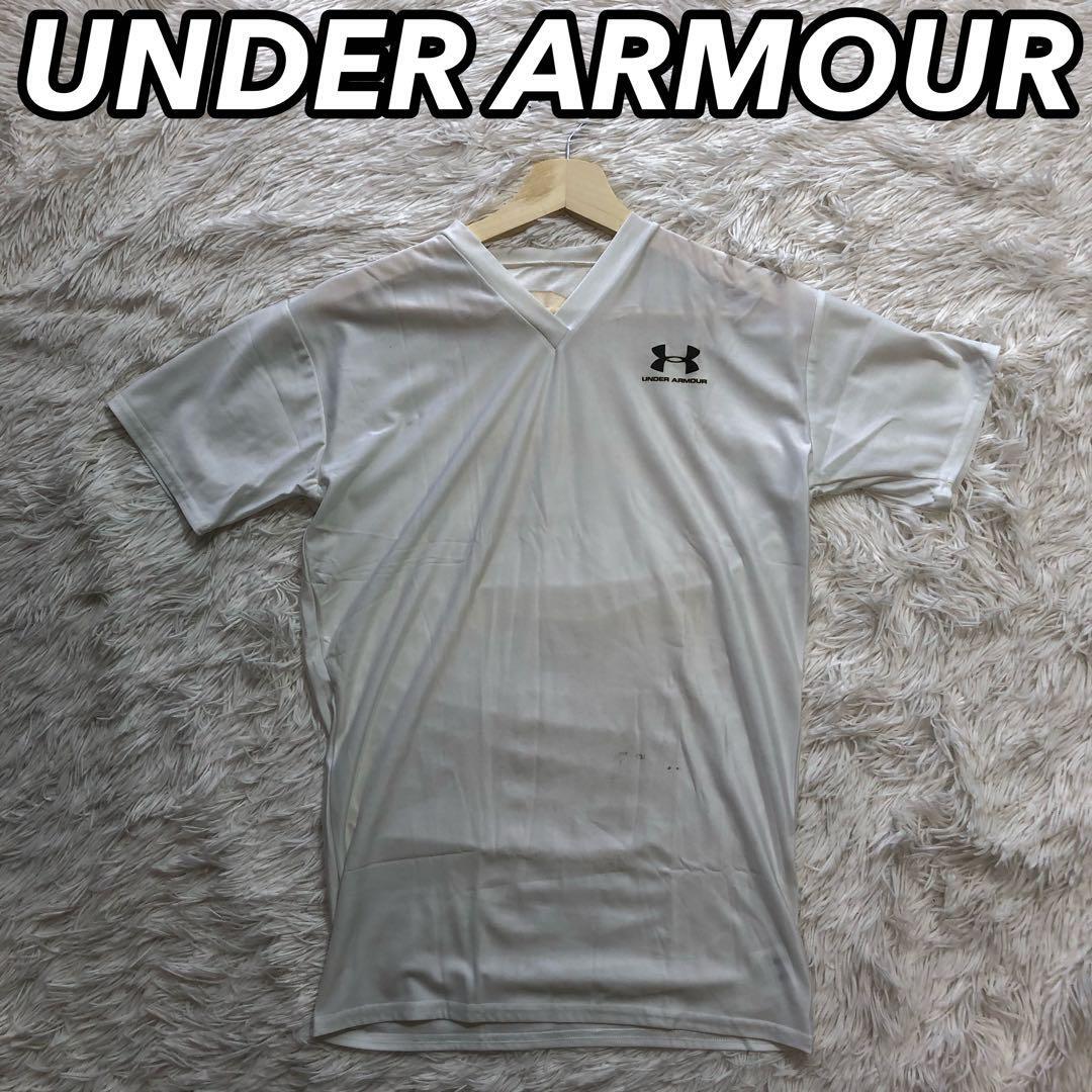 UNDER ARMOUR アンダーアーマー 半袖シャツ スポーツウェア インナー パワー コンプレッション アンダー 野球 ベースボール ホワイト XL_画像1