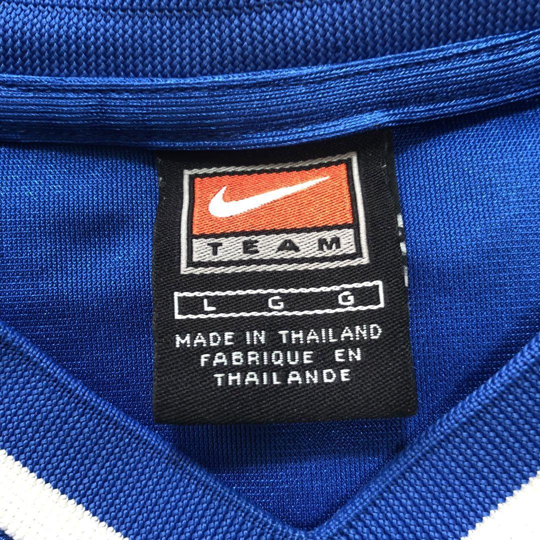 NIKE ナイキ 半袖シャツ スポーツウェア インナー サッカー 青色 ブルー ワンポイント L メンズ 男性 野球 ベースボール ソフトボール_画像9